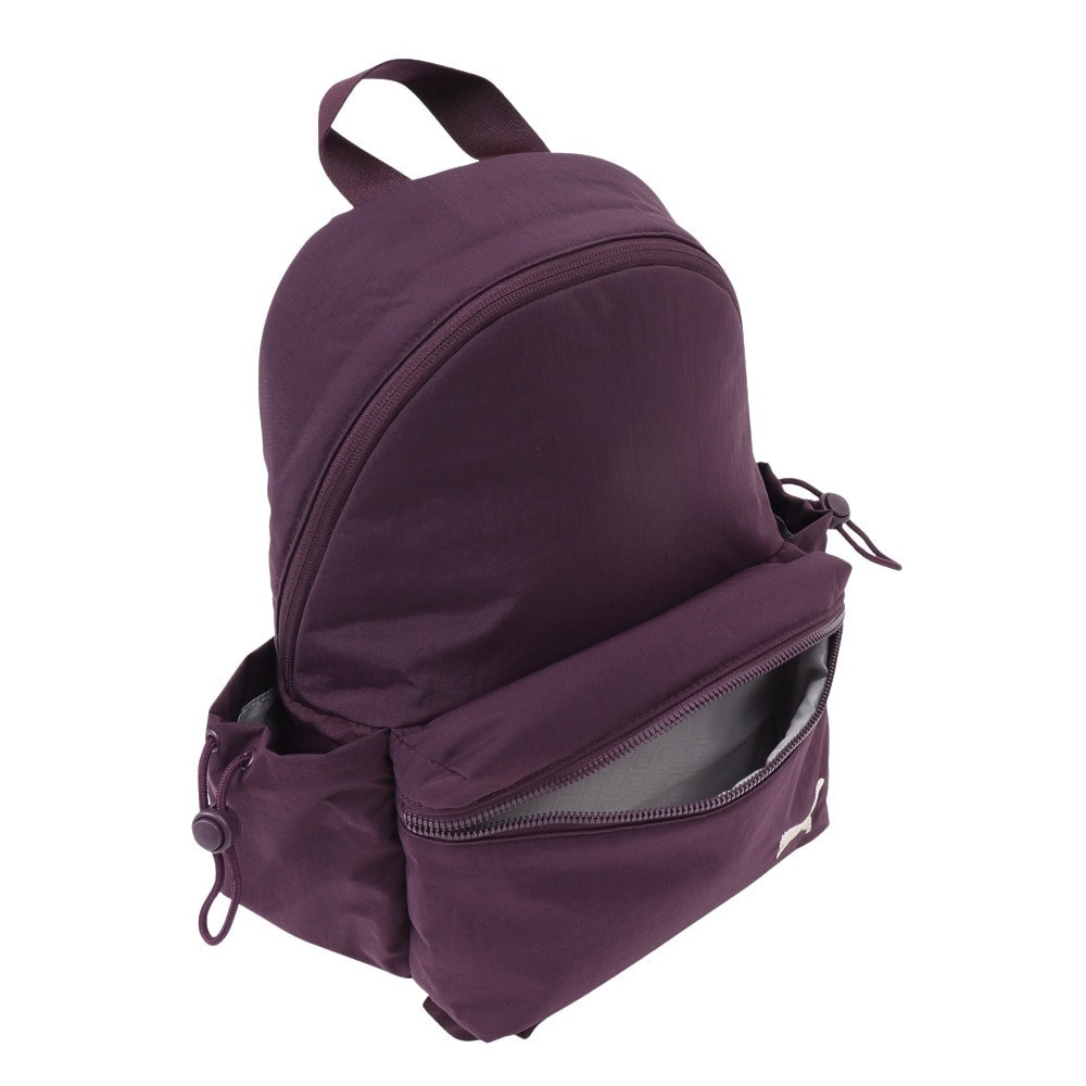プーマ（PUMA）（レディース）リュック コア ハー バックパック 12L バーガンディ 09028305 ポケット付き 小さめ デイバッグ リュックサック 紫 パープル