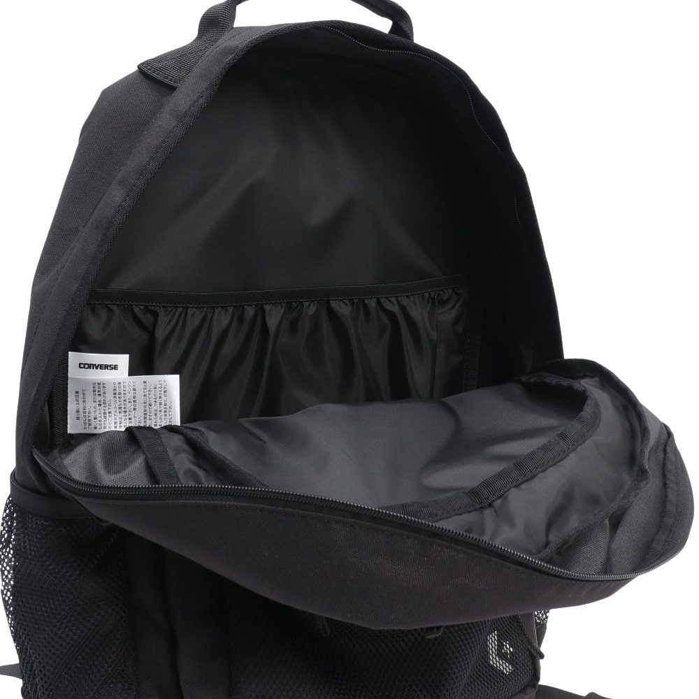 コンバース（CONVERSE）（メンズ、レディース）デイパック 41700010 黒 30L PC収納 サイドポケット メッシュ カジュアル お出かけ レジャー アウトドア 普段使い 旅行