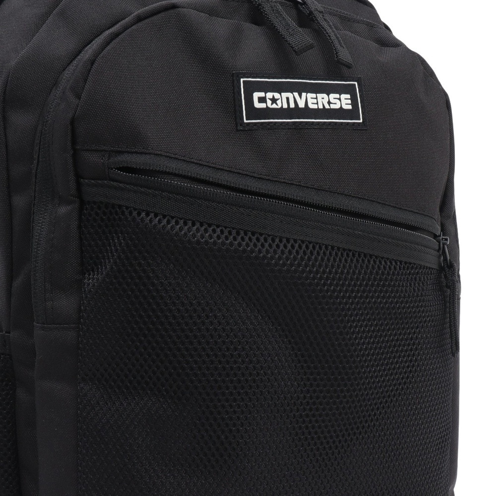 コンバース（CONVERSE）（メンズ、レディース）デイパック 41700010 黒 30L PC収納 サイドポケット メッシュ カジュアル お出かけ レジャー アウトドア 普段使い 旅行