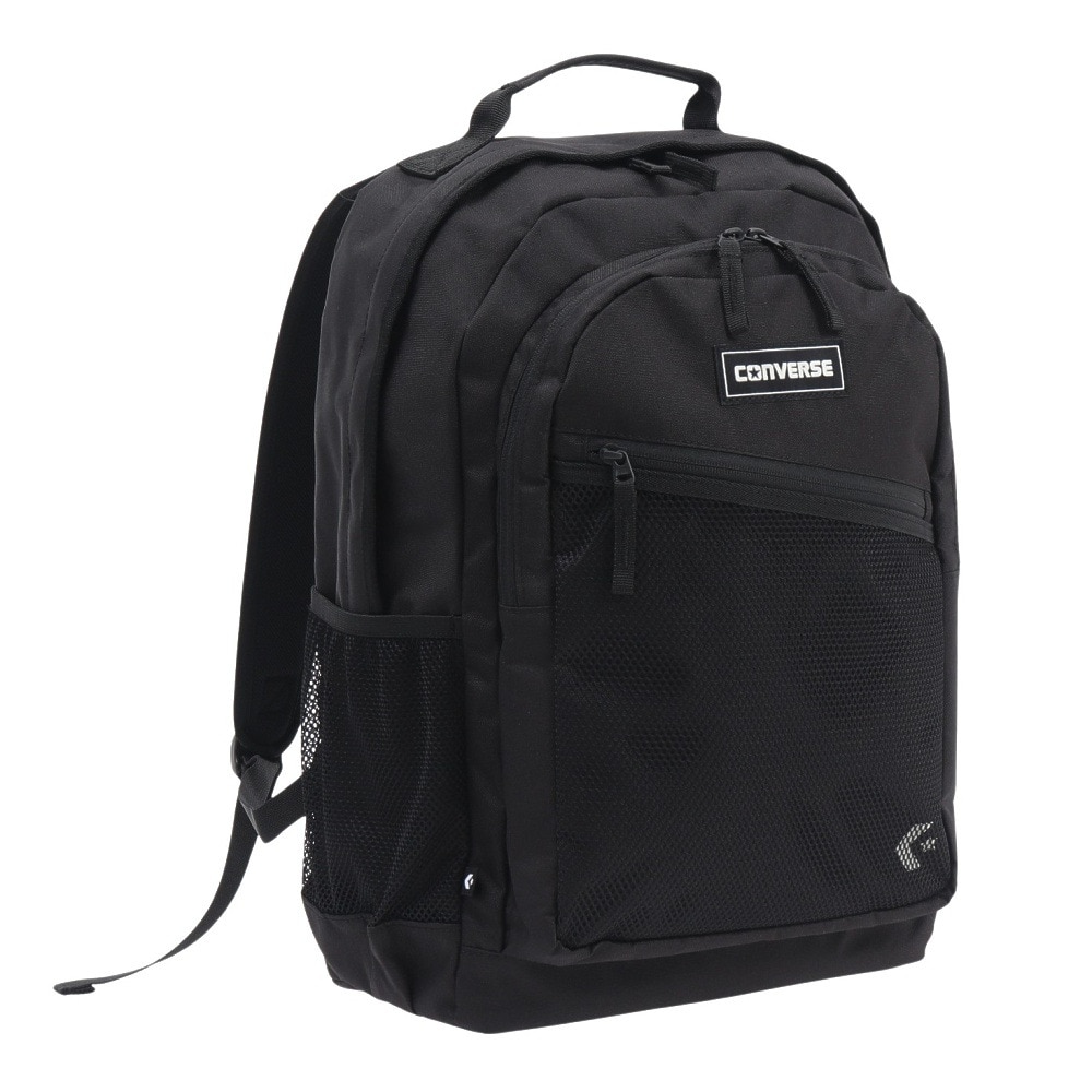 コンバース（CONVERSE）（メンズ、レディース）デイパック 41700010 黒 30L PC収納 サイドポケット メッシュ カジュアル お出かけ レジャー アウトドア 普段使い 旅行