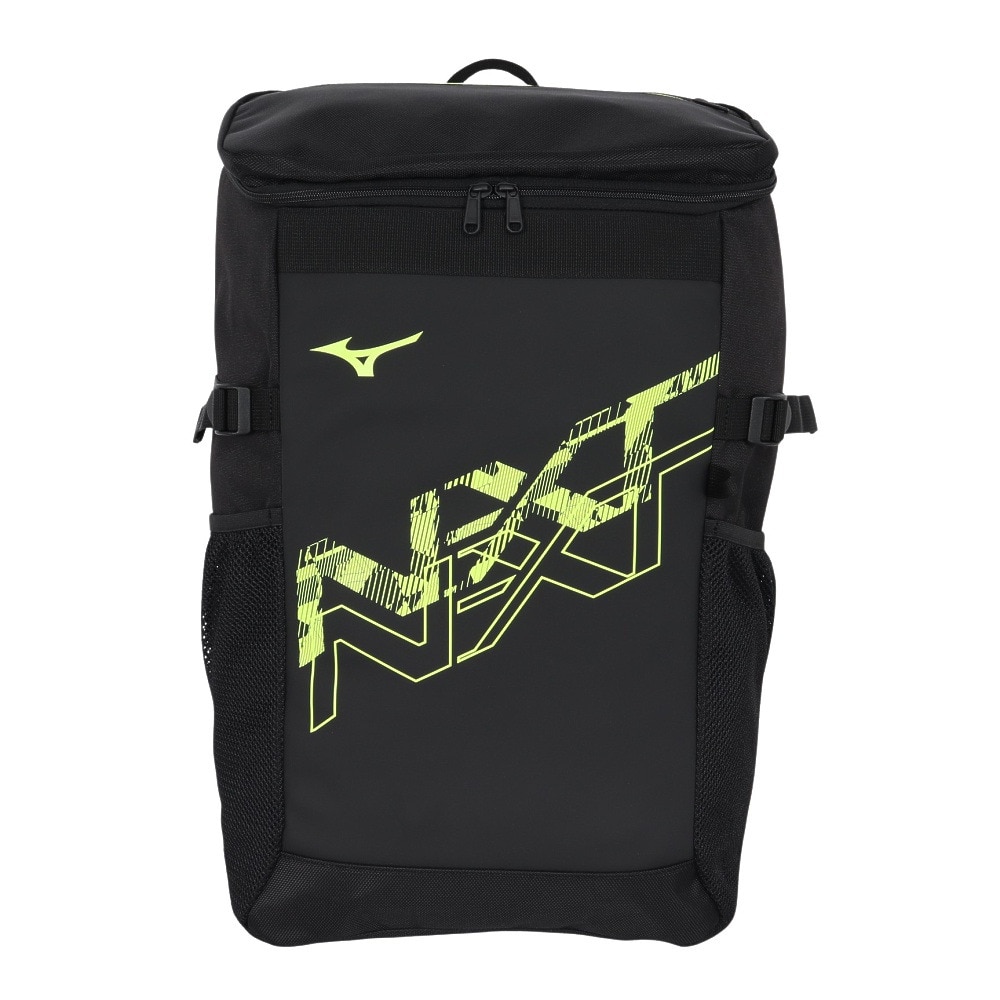 ミズノ（MIZUNO）（メンズ、レディース）リュック N-XTバックパック ブラック×ライム 30L 33JDC00094 デイバッグ リュックサック 通学