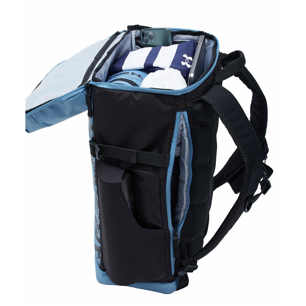 アンダーアーマー（UNDER ARMOUR）（メンズ、レディース）リュックサック ターポリン バックパック2.0 ブルーグレー 40L 1388291 418 通気性 撥水 大容量