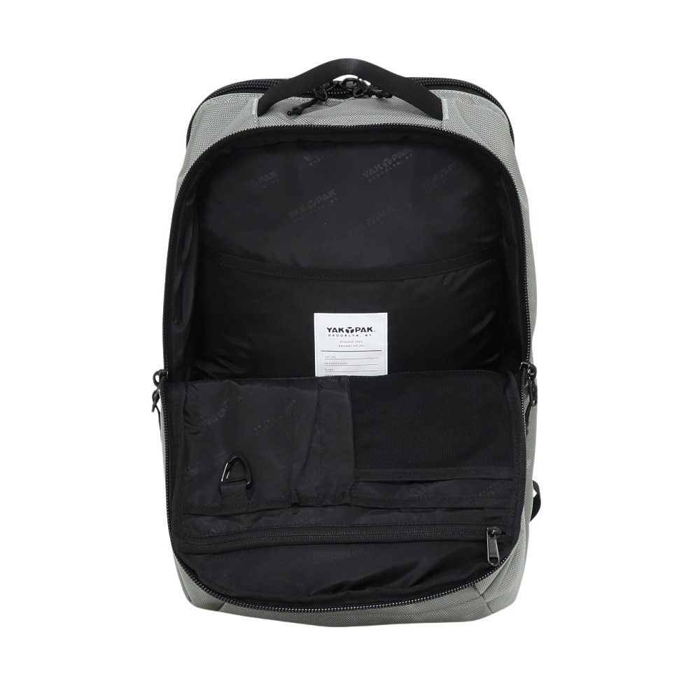 ヤックパック（YAK PAK）（メンズ、レディース）リュック TWO ROOMS デイパック グレー 25L YAK-BAG-25S001 LGRY バックパック 通勤リュック 通学リュック
