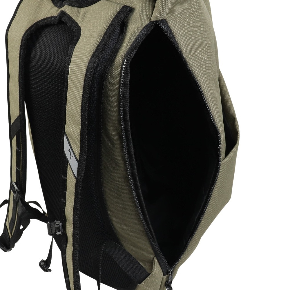 プーマ（PUMA）（メンズ、レディース、キッズ）バックパック スポーツバッグ MWQミディアム ロールトップ カーキ 22L 09205602 リュック デイバッグ