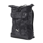 (メンズ、レディース)バック プーマテック AOP ロール トップ バックパック 黒 26L 09196501 ノートパソコン用ポケット ファッション
