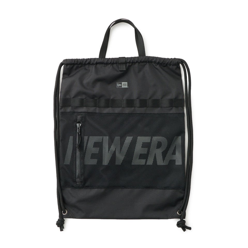 ニューエラ（NEW ERA）（メンズ、レディース）ナップサック デイサック 150D NEW ERAロゴ 黒 21L 14750913 ナップザック 手提げ付き サブバッグ