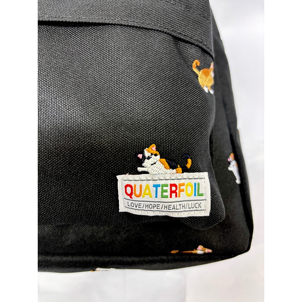 QUATERFOIL（QUATERFOIL）（キッズ）リュック ガールズ バックパック 黒 Mサイズ QF25B004 BLK リュックサック デイバッグ 子供 小学生