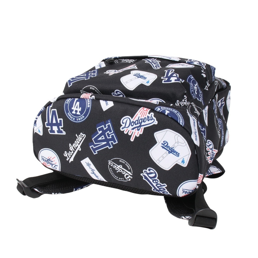エムエルビー（MLB）（キッズ）リュック イーカム 総柄キッズリュック ロサンゼルス・ドジャース 黒 LA-MBBKM22/BLACK リュックサック バックパック 子供