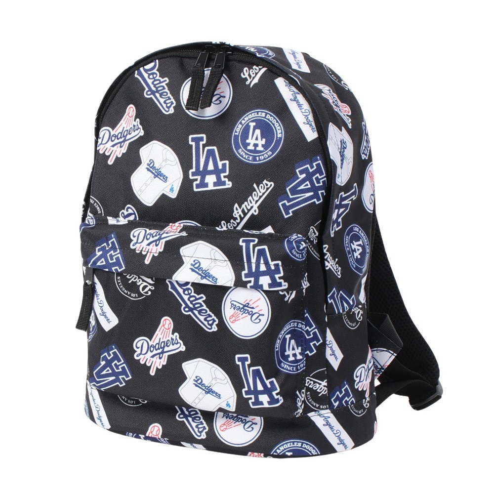エムエルビー（MLB）（キッズ）リュック イーカム 総柄キッズリュック ロサンゼルス・ドジャース 黒 LA-MBBKM22/BLACK リュックサック バックパック 子供