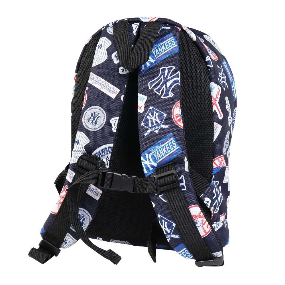 エムエルビー（MLB）（キッズ）リュック イーカム 総柄キッズリュック 紺 YK-MBBKM22/NAVY B5サイズ収納可 シンプル おしゃれ カジュアル