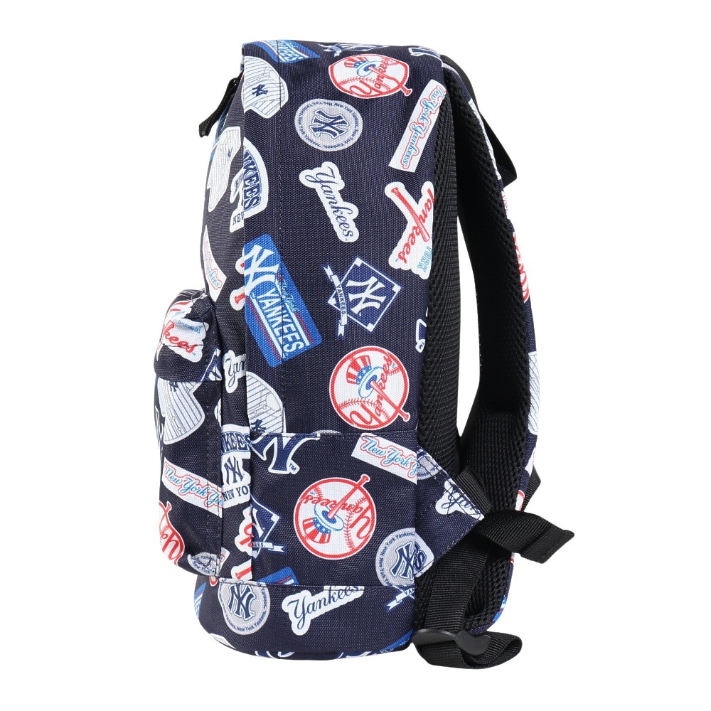 エムエルビー（MLB）（キッズ）リュック イーカム 総柄キッズリュック 紺 YK-MBBKM22/NAVY B5サイズ収納可 シンプル おしゃれ カジュアル