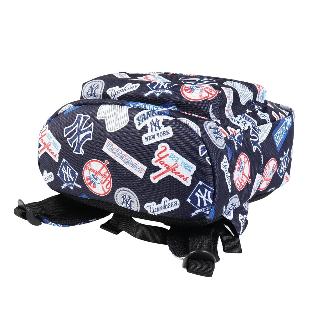 エムエルビー（MLB）（キッズ）リュック イーカム 総柄キッズリュック 紺 YK-MBBKM22/NAVY B5サイズ収納可 シンプル おしゃれ カジュアル