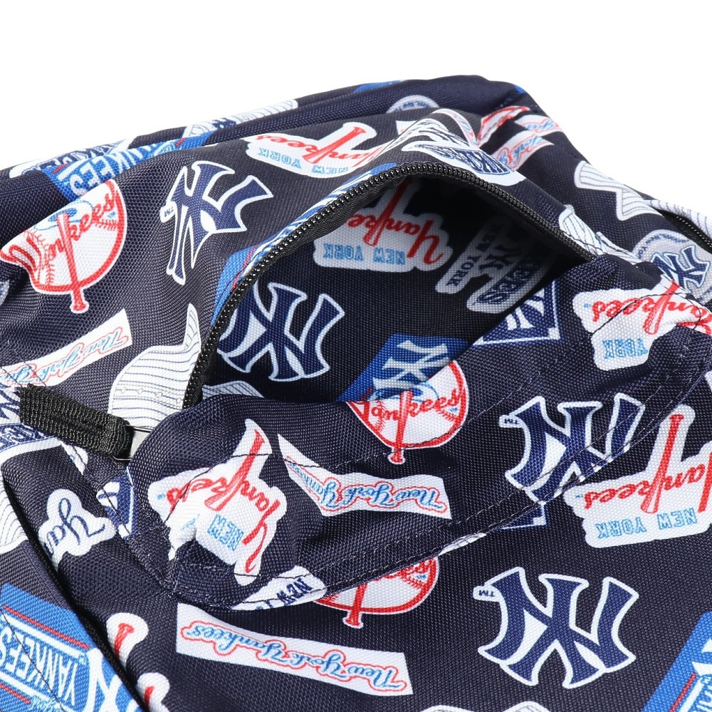 エムエルビー（MLB）（キッズ）リュック イーカム 総柄キッズリュック 紺 YK-MBBKM22/NAVY B5サイズ収納可 シンプル おしゃれ カジュアル