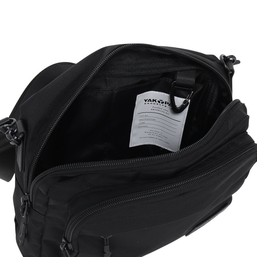 ヤックパック（YAK PAK）（メンズ、レディース）ワイド ショルダーバッグ 黒 YAK-BAG-25S004 BLK 肩掛け 収納 男女兼用 お出かけ 外出 日常使い  シンプル