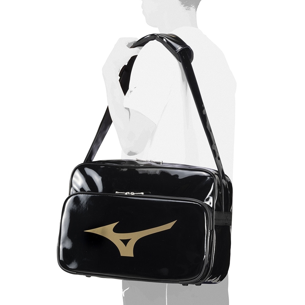 ミズノ（MIZUNO）（メンズ、レディース、キッズ）エナメルバッグ 30L 黒 33JSB21209