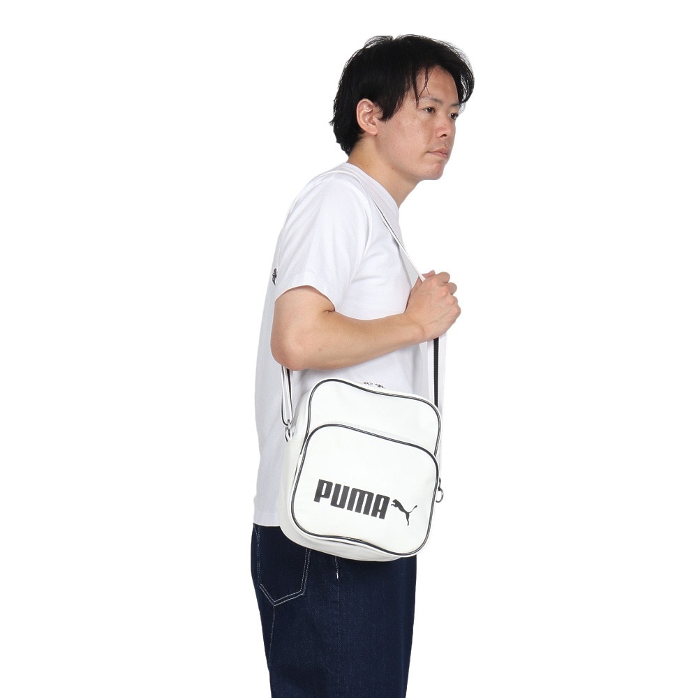 プーマ（PUMA）（メンズ、レディース、キッズ）ショルダーバッグ ポータブル エナメルショルダーバッグ 白 12L 09098801 肩掛け ショルダー 通学 