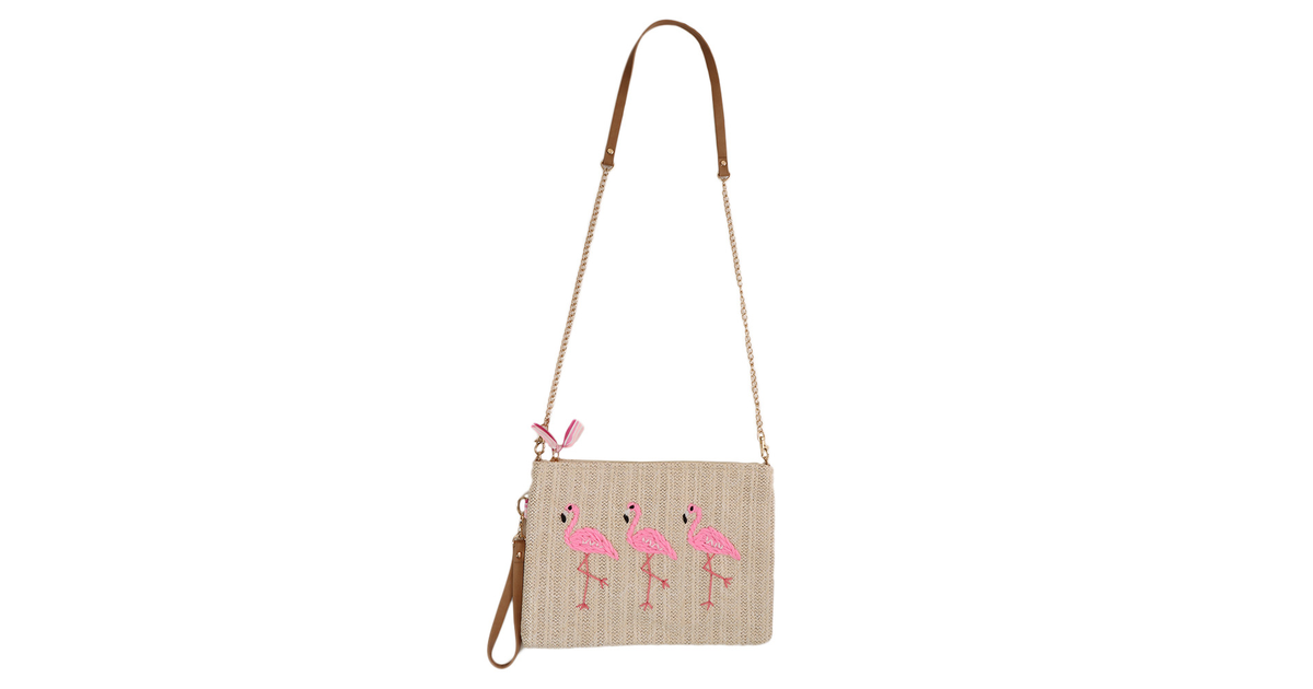 刺繍 クラッチバッグ 652 1042 フラミンゴ オンライン価格 センバドー ヴィクトリア