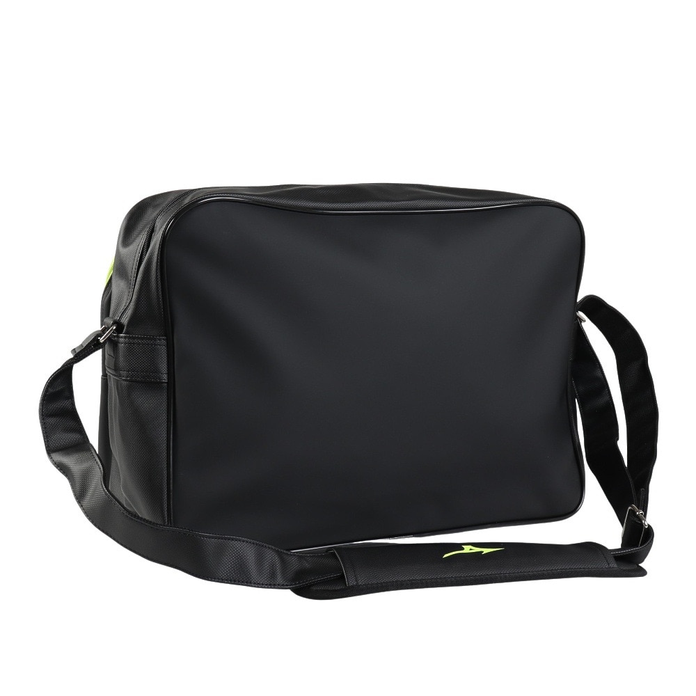 ミズノ（MIZUNO）（メンズ、レディース）バッグ N-XTショルダーバッグ ブラック×ライム 30L 33JSC00294 ショルダー 肩掛け 斜め掛け