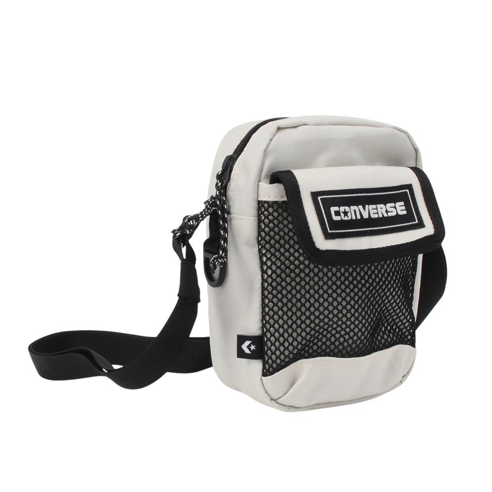コンバース（CONVERSE）（メンズ、レディース、キッズ）ミニショルダーバッグ アイボリー 1L 41700020 旅行 フェス コンパクト サイドリング 肩掛け 斜め掛け カジュアル 
