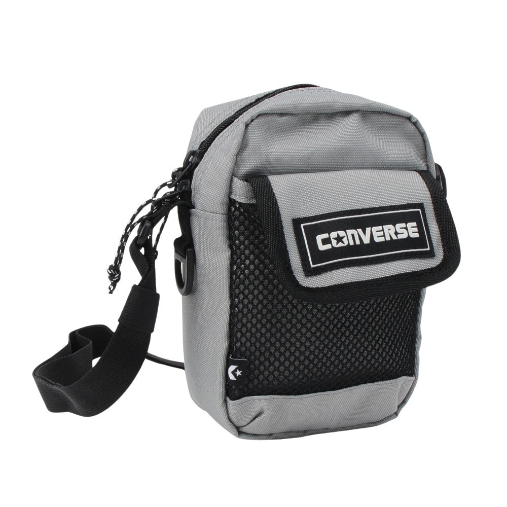 コンバース（CONVERSE）（メンズ、レディース、キッズ）ミニショルダーバッグ グレー 1L 41700021 旅行 フェス コンパクト サイドリング 肩掛け 斜め掛け カジュアル 