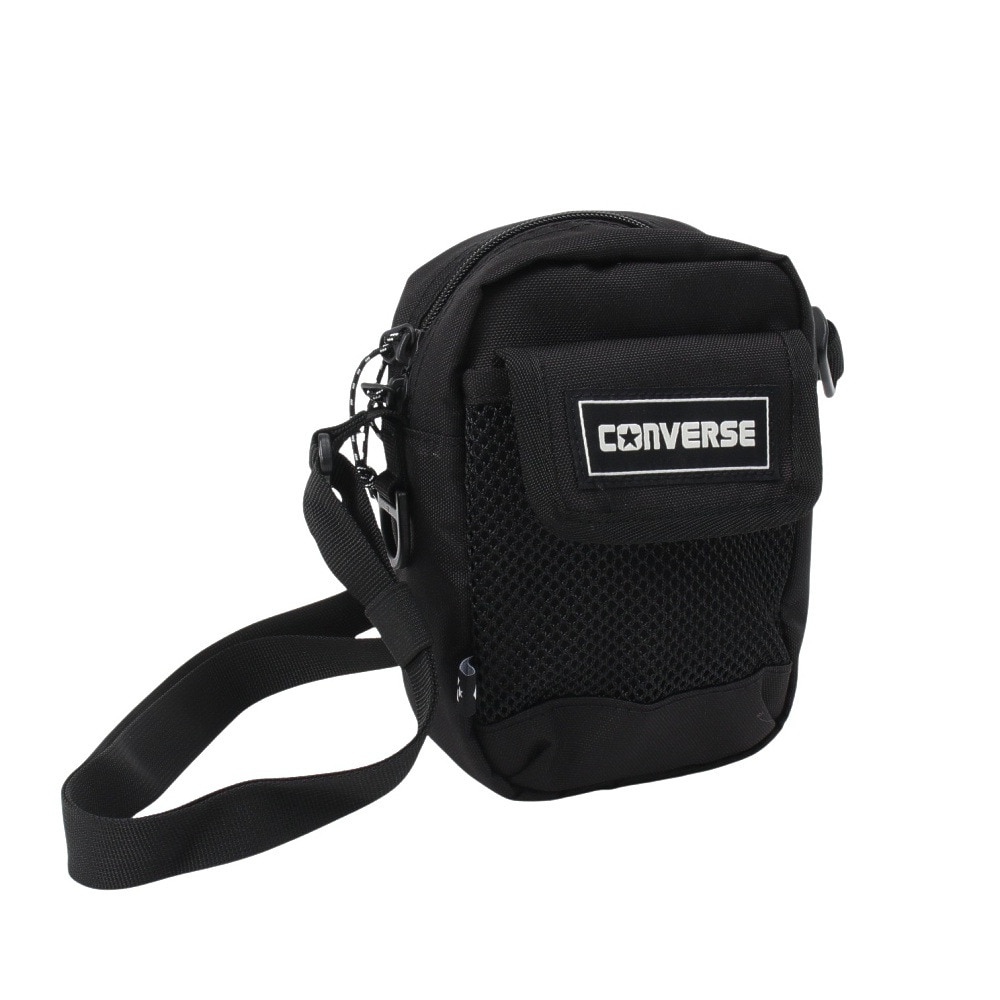 コンバース（CONVERSE）（メンズ、レディース、キッズ）ミニショルダーバッグ 黒 1L 41700022 旅行 フェス コンパクト サイドリング 肩掛け 斜め掛け カジュアル 