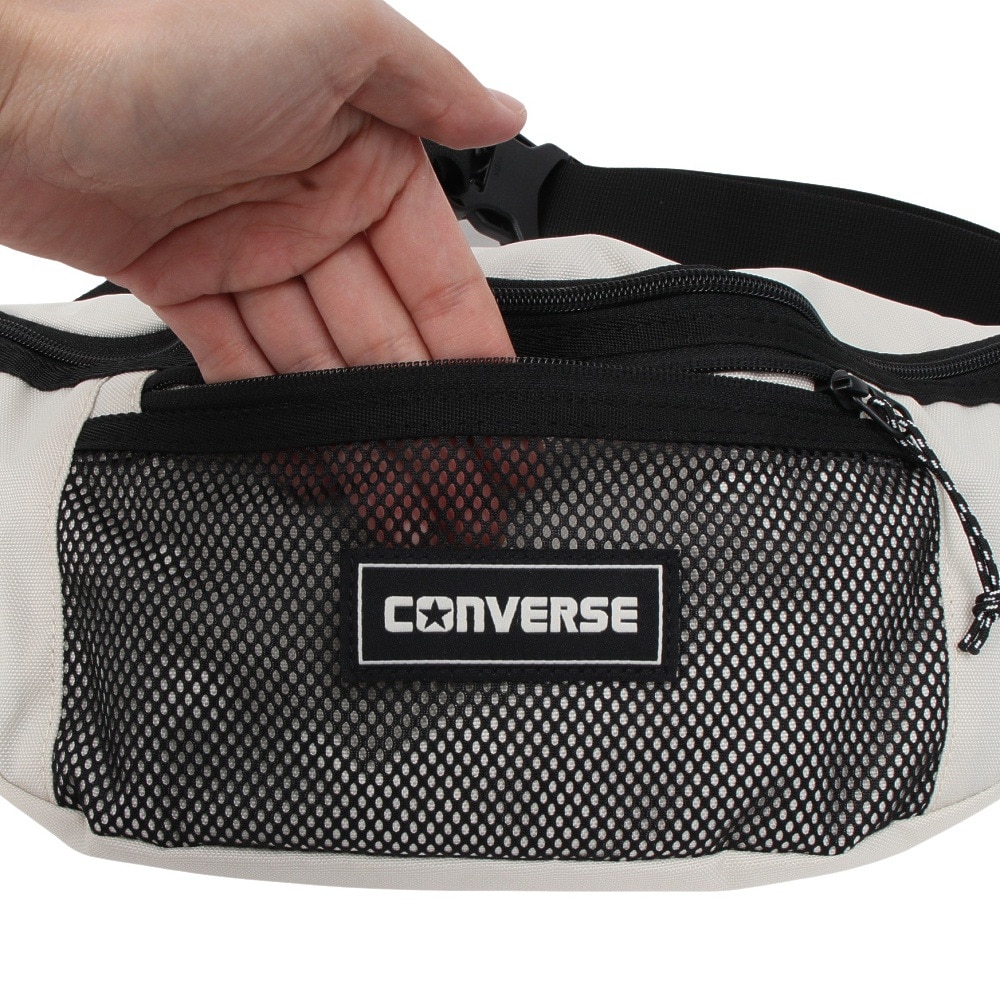コンバース（CONVERSE）（メンズ、レディース、キッズ）ウエストバッグ 白 2L 41700030 ウエストポーチ ウェストポーチ ボディバッグ カジュアル 旅行 トラベル ウォーキング