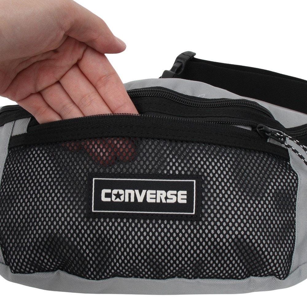 コンバース（CONVERSE）（メンズ、レディース、キッズ）ウエストバッグ グレー 2L 41700031 ウエストポーチ ウェストポーチ ボディバッグ カジュアル 旅行 トラベル ウォーキング
