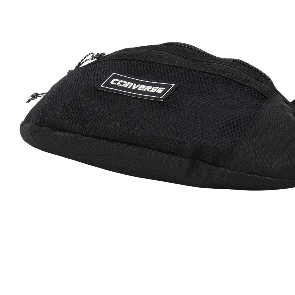 コンバース（CONVERSE）（メンズ、レディース、キッズ）ウエストバッグ 黒 2L 41700032 ウエストポーチ ウェストポーチ ボディバッグ カジュアル 旅行 トラベル ウォーキング