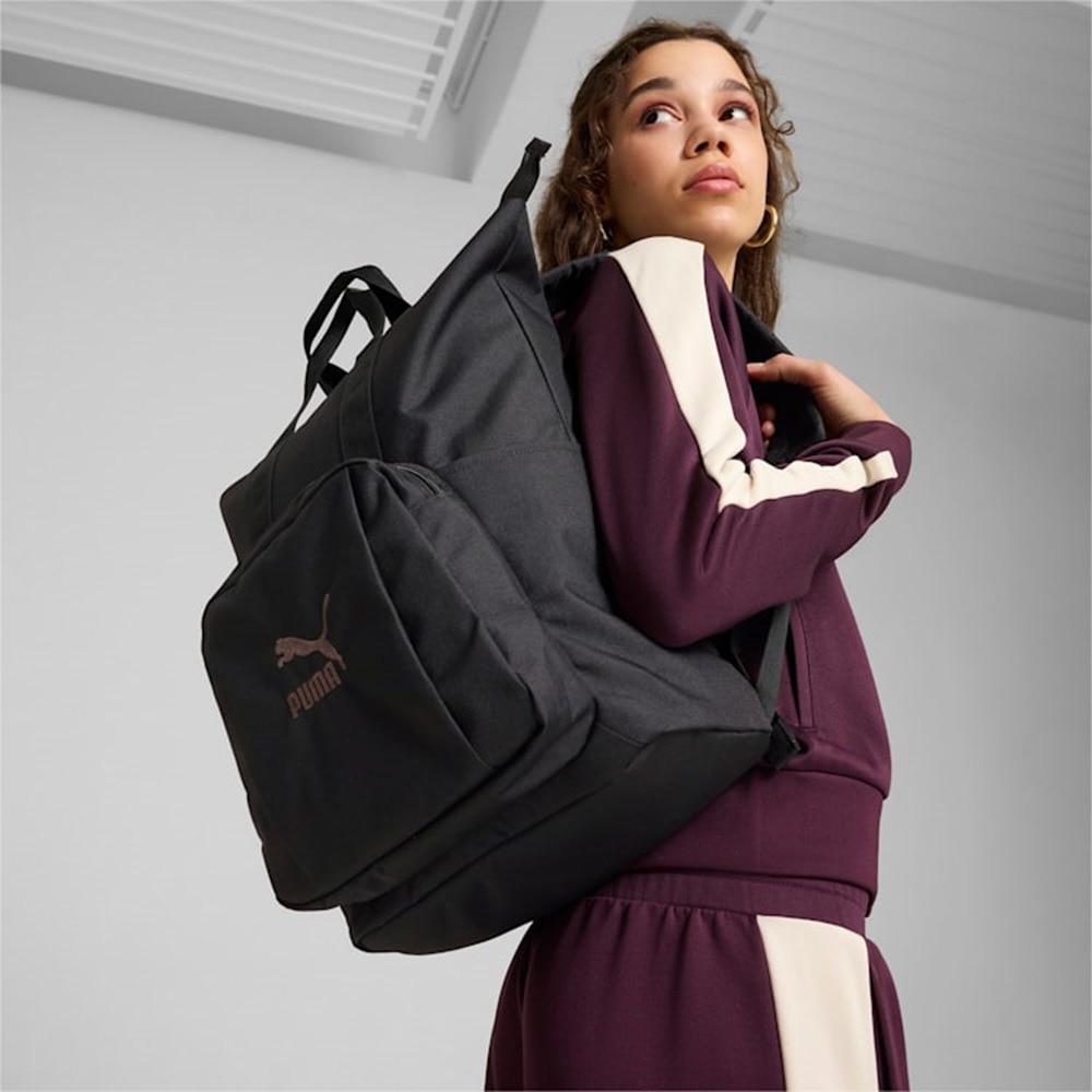 プーマ（PUMA）（メンズ、レディース）クラシックアーカイブ トート バックパック EC09057402 20L 2WAY ブラック