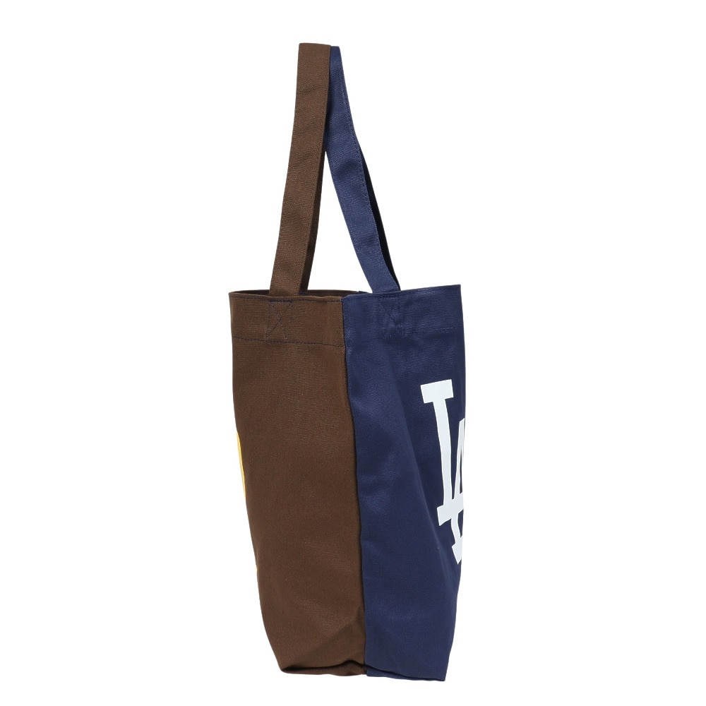 エムエルビー（MLB）（メンズ）キャンバストート トートドジャース パドレス MLB-TTB03 BLUExBROWN