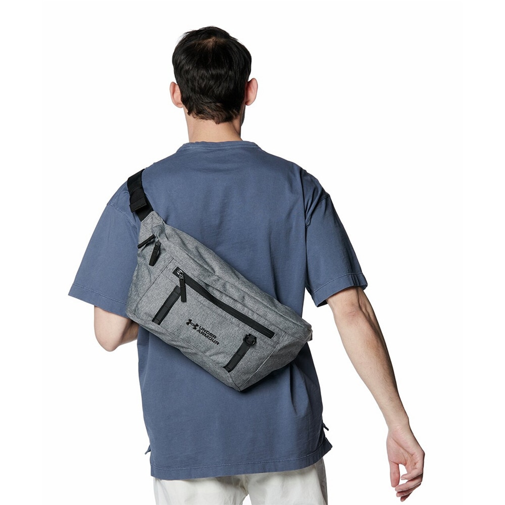 アンダーアーマー（UNDER ARMOUR）（メンズ、レディース）LARGE ボディバッグ グレー 1384757 040