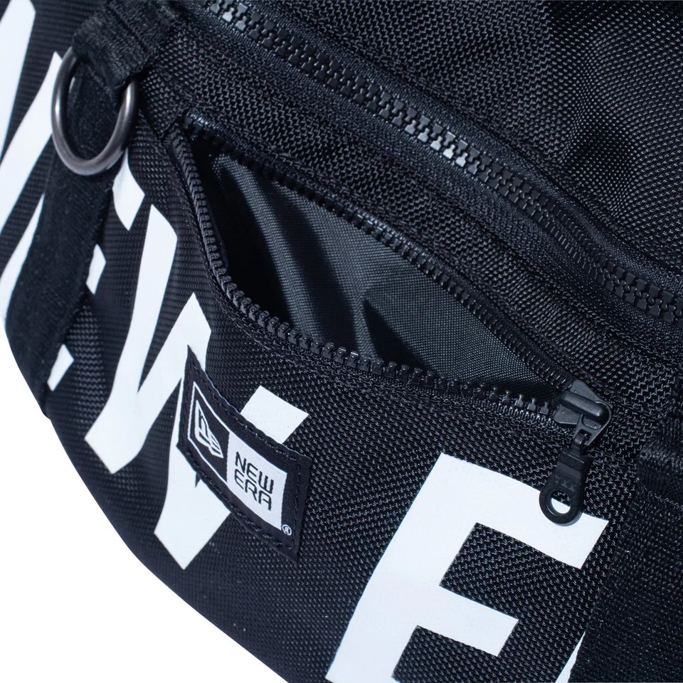 ニューエラ（NEW ERA）（メンズ、レディース）ウエストバッグ黒 2L プリントロゴ 14521296 ワンショルダーバッグ ヒップバッグ ウエストポーチ ボデイバック