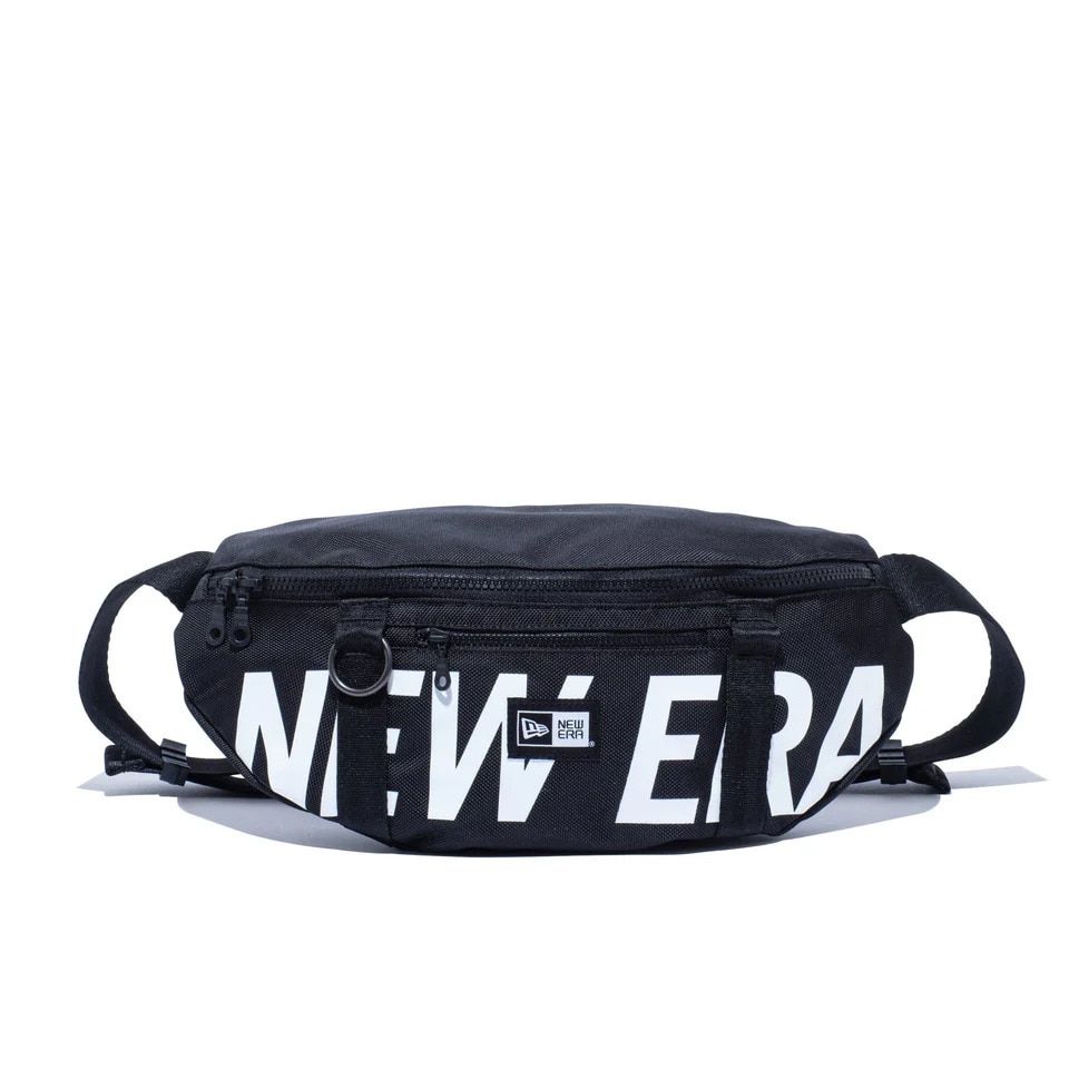 NEW ERA ウエストバッグ黒 2L プリントロゴ 14521296 ワンショルダーバッグ ヒップバッグ ウエストポーチ ボデイバック F 90 バッグ・ポーチ