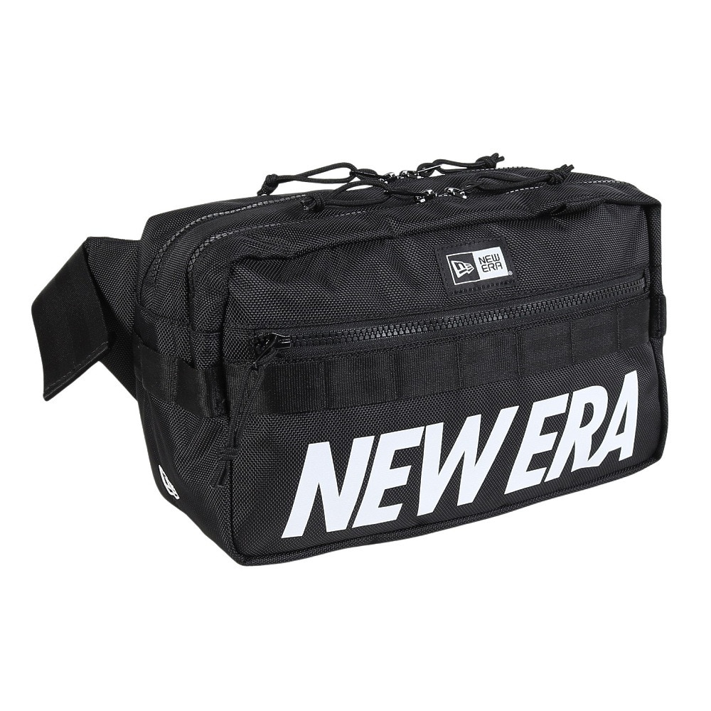 ニューエラ（NEW ERA）（メンズ、レディース）バッグ スクエア ウエストバッグ プリントロゴ 黒 7L 14521303 ウエストポーチ ボディバッグ レジャー
