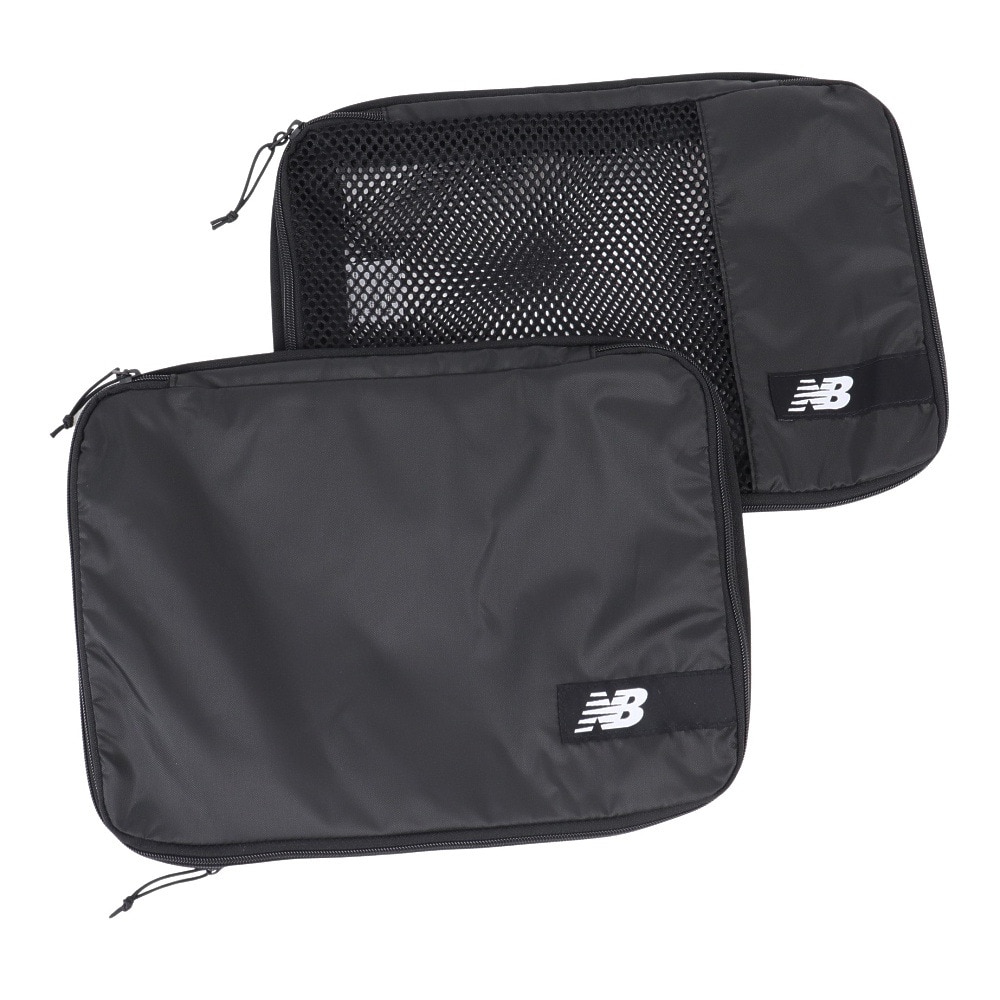 ニューバランス（new balance）（メンズ、レディース、キッズ）トラベルポーチ 2個セット 黒 LAB55624BKW メッシュ 旅行 ポーチ 小物入れ
