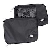 (メンズ、レディース、キッズ)トラベルポーチ 2個セット 黒 LAB55624BKW メッシュ 旅行 ポーチ 小物入れ