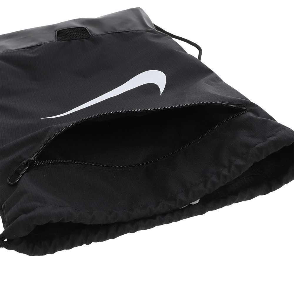 ナイキ（NIKE）（メンズ、レディース）ジムサック ブラジリア 9.5 黒 18L DM3978-010 ナップサック ドローストリング
