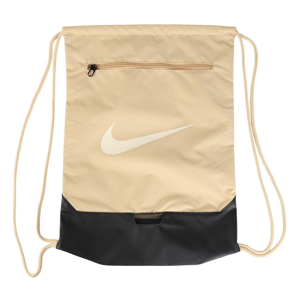 ナイキ（NIKE）（メンズ、レディース、キッズ）ブラジリア ドロー ストリング ジム サック 9.5 DM3978-252 フリーサイズ サンドベージュ 軽量