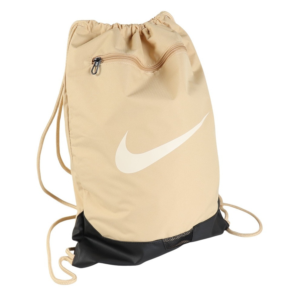 ナイキ（NIKE）（メンズ、レディース、キッズ）ブラジリア ドロー ストリング ジム サック 9.5 DM3978-252 フリーサイズ サンドベージュ 軽量