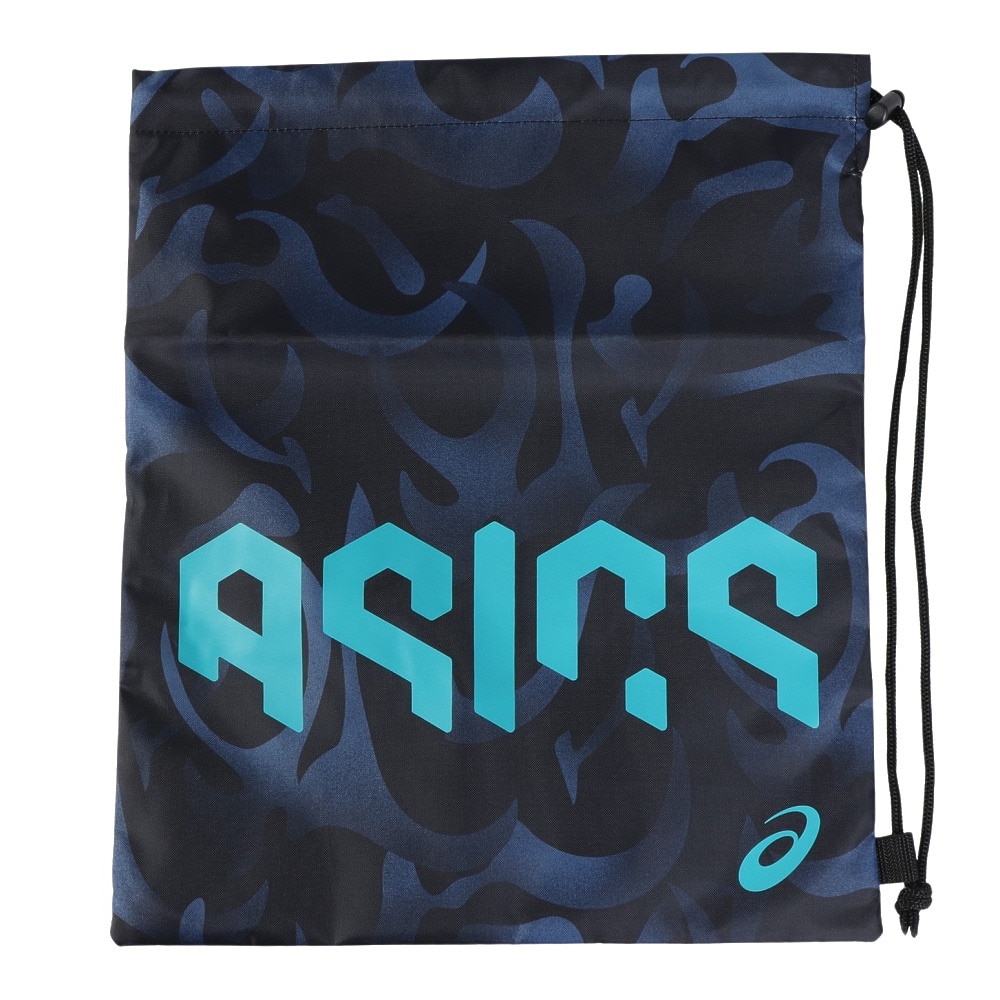 アシックス（ASICS）（メンズ）ヘックスグラフィックライトサック Mサイズ 3033C083.400 紺 ジムバッグ ナップザック シューズバッグ ジム トレーニング