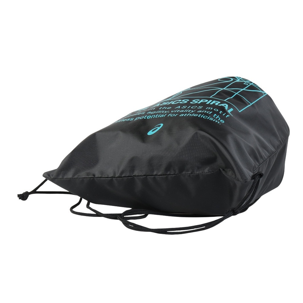 アシックス（ASICS）（メンズ）シーズングラフィックライトサック 黒 青 Lサイズ 3033C084.002 ジムバッグ ナップザック シューズバッグ ジム トレーニング