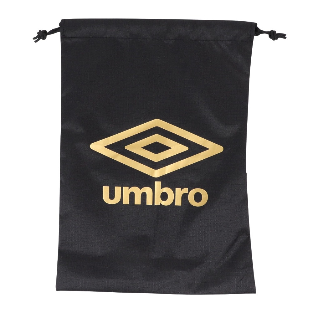 アンブロ（UMBRO）（メンズ、レディース、キッズ）マルチバックM 紺 28×40cm 黒 UF5SBP04U BK ナップザック ジムバッグ サブバッグ 運動用バッグ