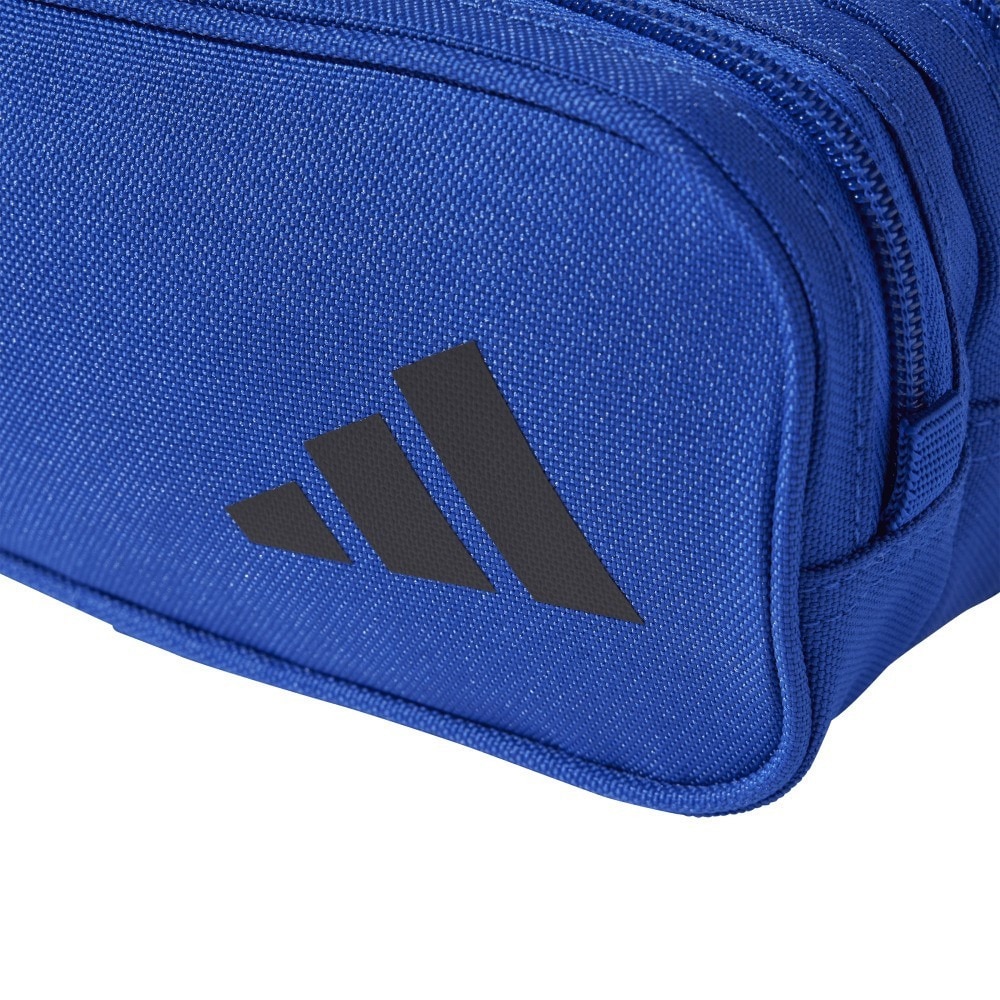 アディダス（adidas）（メンズ、レディース、キッズ）ペンシルケース 2ジッパー 青 KPU38-JD1305 筆箱 筆記用具入れ 学校 学生 新調 新学期 プレゼント ロゴ