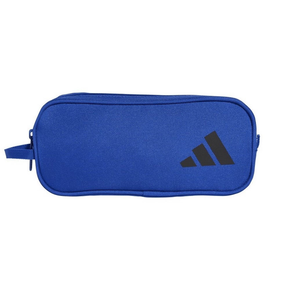アディダス（adidas）（メンズ、レディース、キッズ）ペンシルケース 2ジッパー 青 KPU38-JD1305 筆箱 筆記用具入れ 学校 学生 新調 新学期 プレゼント ロゴ