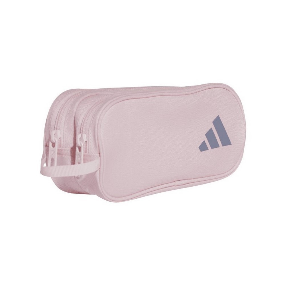 アディダス（adidas）（メンズ、レディース、キッズ）ペンシルケース 2ジッパー ピンク KPU38-JD1307 筆箱 筆記用具入れ 学校 学生 新調 新学期 プレゼント