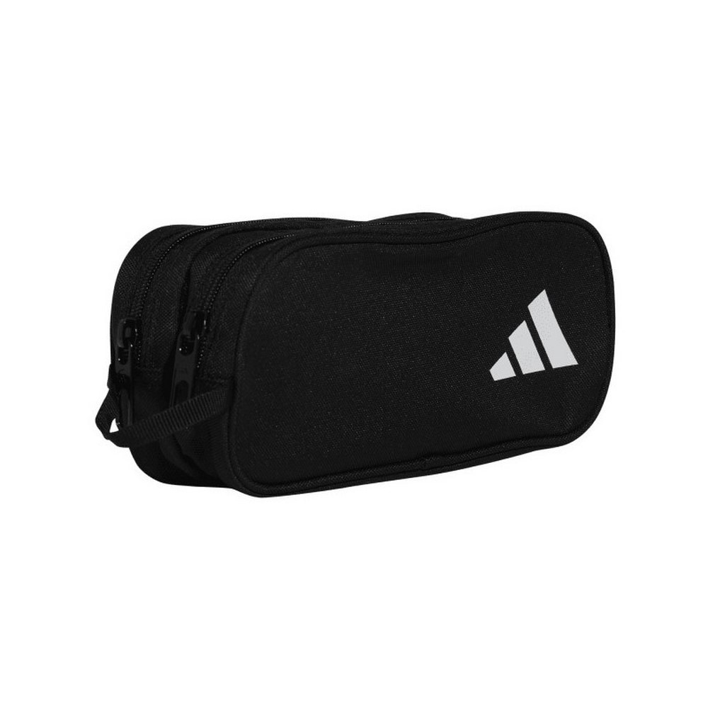 アディダス（adidas）（メンズ、レディース、キッズ）ペンシルケース 2ジッパー 黒 KPU38-JD1308 筆箱 筆記用具入れ 学校 学生 新調 新学期 プレゼント ロゴ
