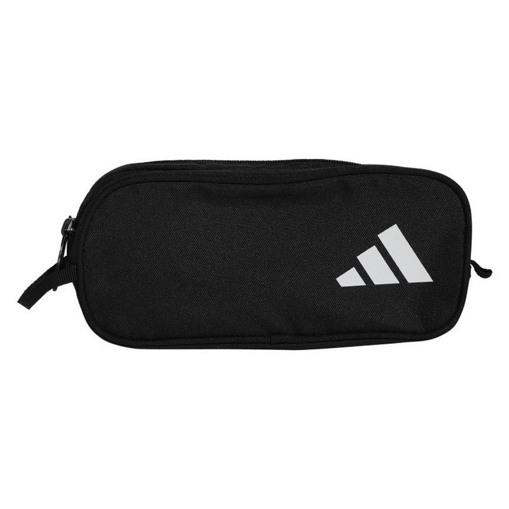アディダス（adidas）（メンズ、レディース、キッズ）ペンシルケース 2ジッパー 黒 KPU38-JD1308 筆箱 筆記用具入れ 学校 学生 新調 新学期 プレゼント ロゴ