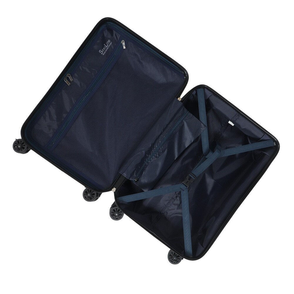 サクソライン（SaxoLine）（メンズ、レディース）ストッパー付き キャリーケース M 8454-00 50L 旅行 スーツケース 黒