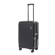(メンズ、レディース)キャリーバッグ フロントオープン Mサイズ 黒 60L60006-00 キャリーケース 旅行 トラベル