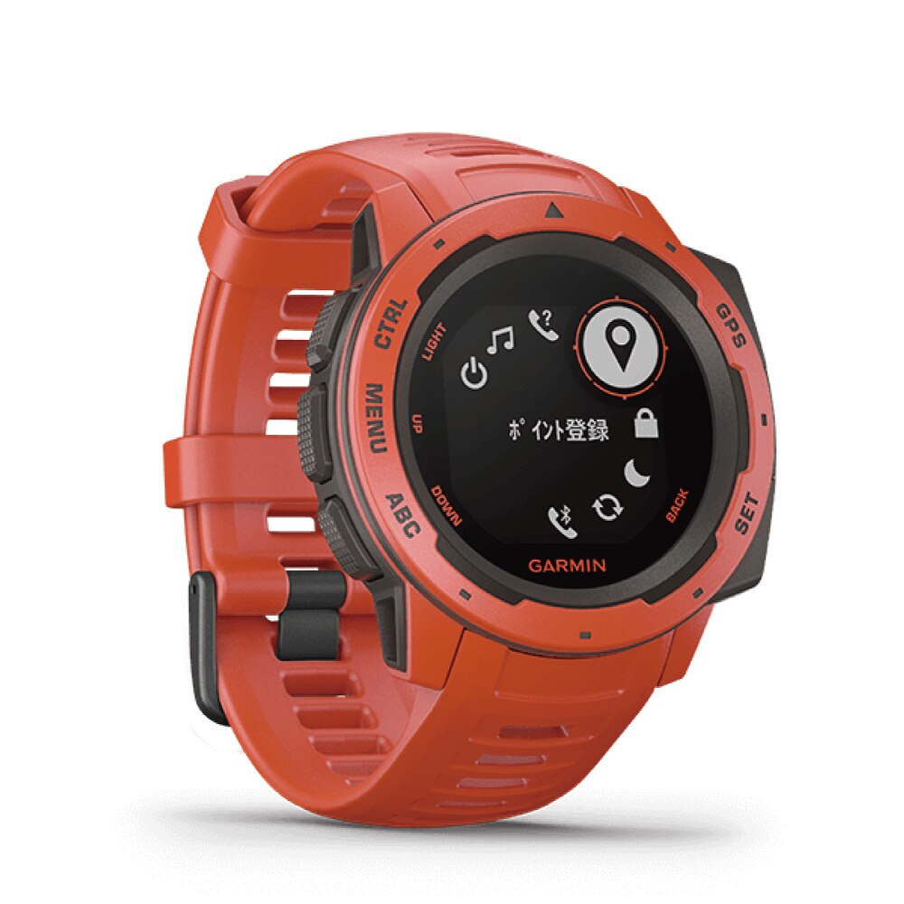 ガーミン（GARMIN）（メンズ、レディース）スマートウォッチ インスティンクト Instinct Flame Red 02064-32
